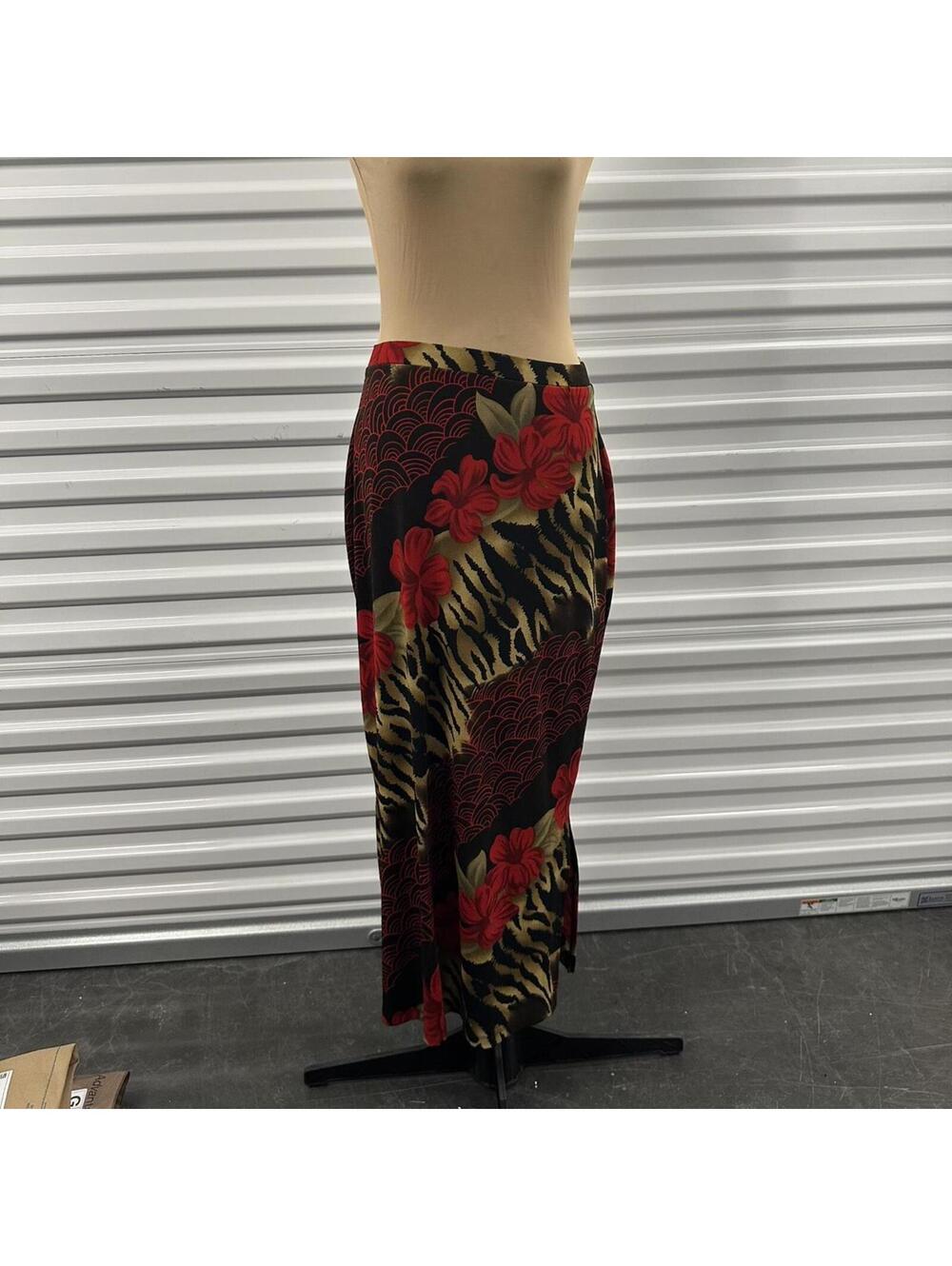 vintage Notations hibiscus maxi skirt